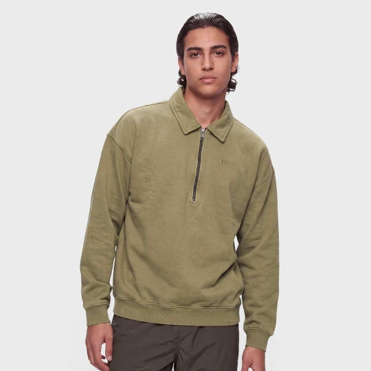 Zdjęcie produktu Boxy Polo Sweat Halo zielony