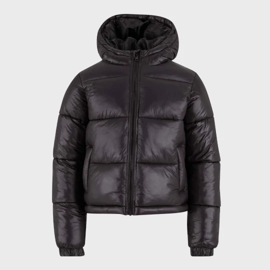 Zdjęcie produktu Shiny Puffer Jacket With Hood Urban Classics czarny