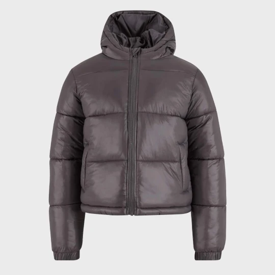 Zdjęcie produktu Boys Shiny Puffer Jacket With Hood Urban Classics brązowy