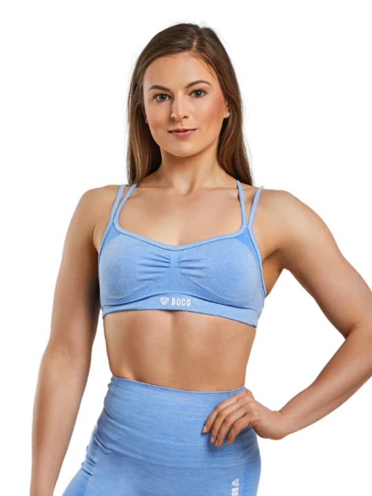 Zdjęcie produktu Bra Top Strappy Blue Melange (Push Up) BOCO WEAR