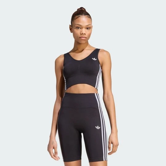 Zdjęcie produktu Braletka Essentials 3 Stripes Seamless Adidas czarny