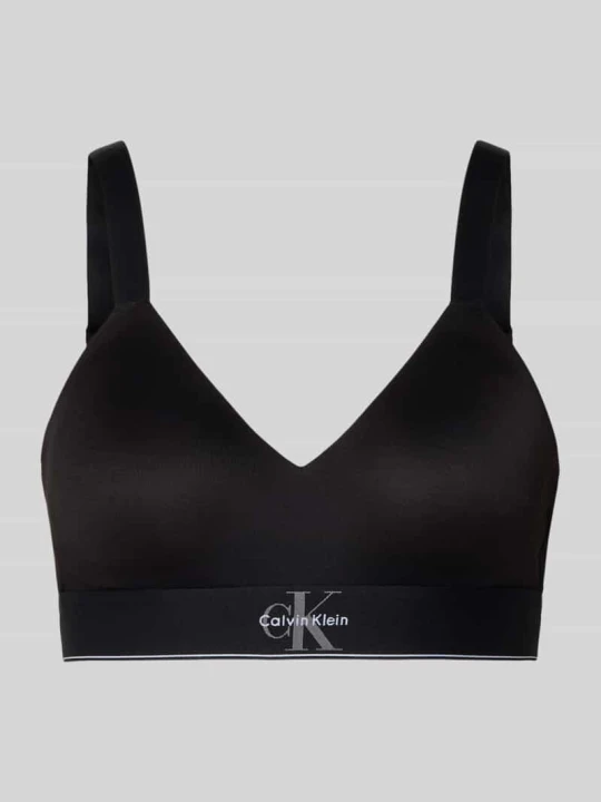 Zdjęcie produktu Braletka w kroju slim fit z przeszyciem logo Calvin Klein Czarny