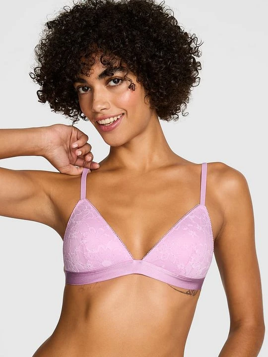 Zdjęcie produktu PINK Braletka Wink Push-Up Triangle Victoria's Secret Fioletowy