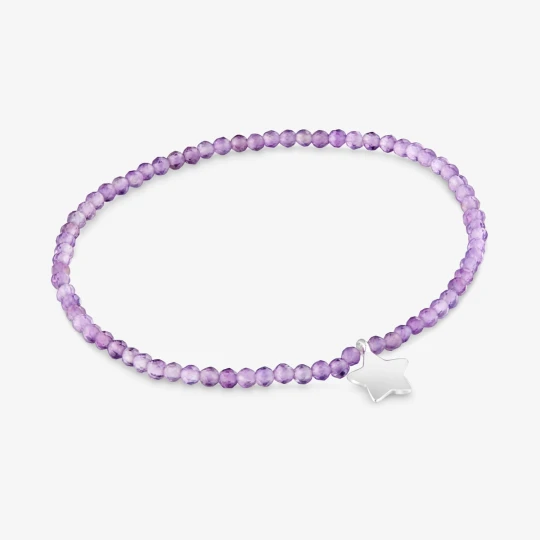 Zdjęcie produktu Bransoletka Elastyczna Z Ametystami I Ze Srebra Gwiazdką Tous Motifs - Tous LILAC