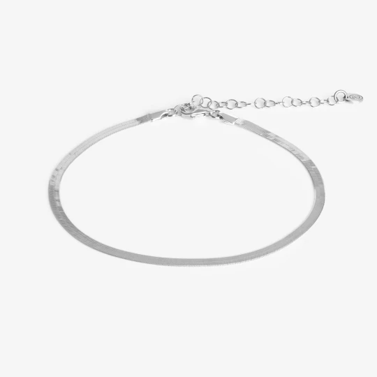 Zdjęcie produktu Bransoletka na nogę żmijka 3 mm; srebrna Ania Kruk