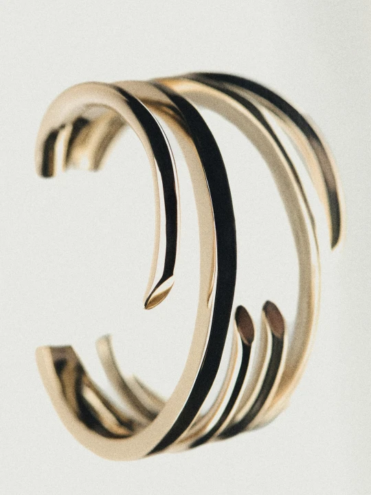 Zdjęcie produktu Bransoletka Spiralna − Limited Edition - Złoty - Massimo Dutti - Female