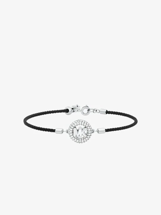 Zdjęcie produktu Bransoletka sznurkowa z logo i kryształkami pavé Michael Kors CZARNY (Czarny)