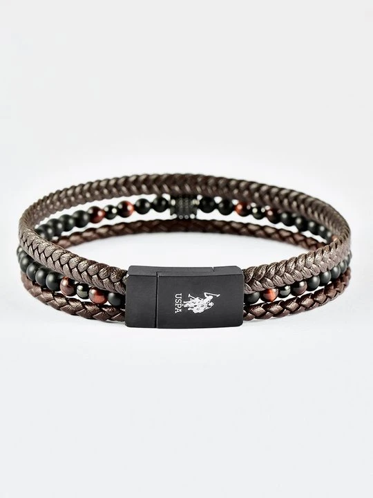 Zdjęcie produktu Bransoletka U.S. POLO ASSN. ciemnobrązowy