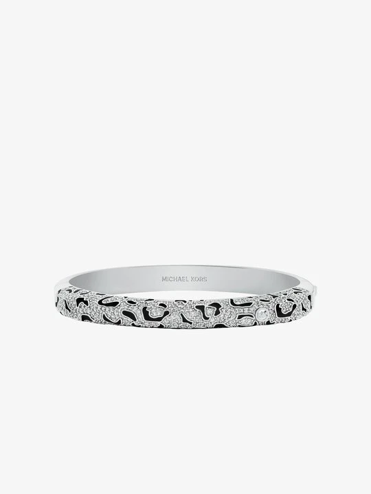 Zdjęcie produktu Bransoletka w lamparci wzór z kryształkami pavé Michael Kors SREBRNY (Srebrny)
