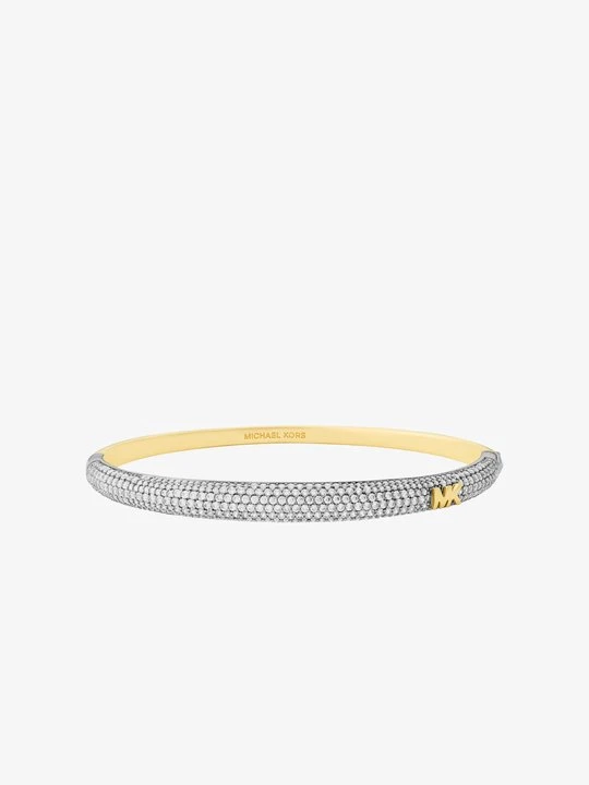 Zdjęcie produktu Bransoletka z kryształkami pavé z dwukolorową kopułą Michael Kors DWA KOLORY (Srebrny)