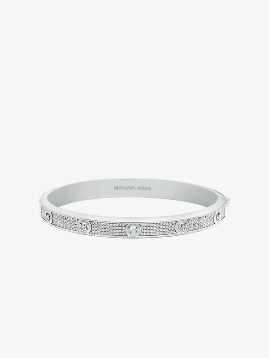 Zdjęcie produktu Bransoletka z logo z kryształkami pavé Michael Kors SREBRNY (Srebrny)