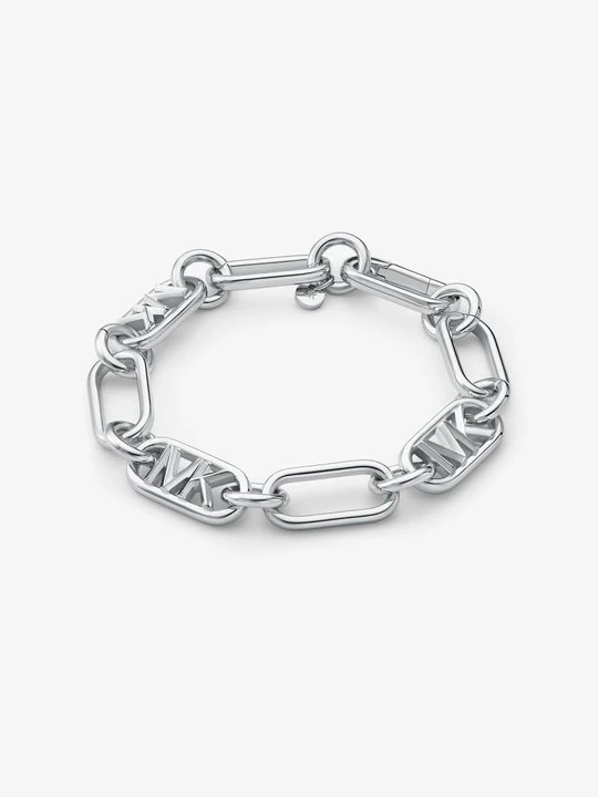 Zdjęcie produktu Bransoletka z mosiężnego łańcuszka pokrytego metalem szlachetnym Michael Kors SREBRNY (Srebrny)