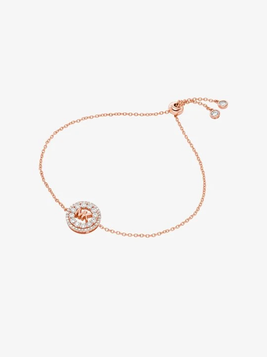 Zdjęcie produktu Bransoletka zaciskowa Fulton pokryta metalem szlachetnym z logo w stylu pavé Michael Kors ROSE GOLD (Różowozłoty)