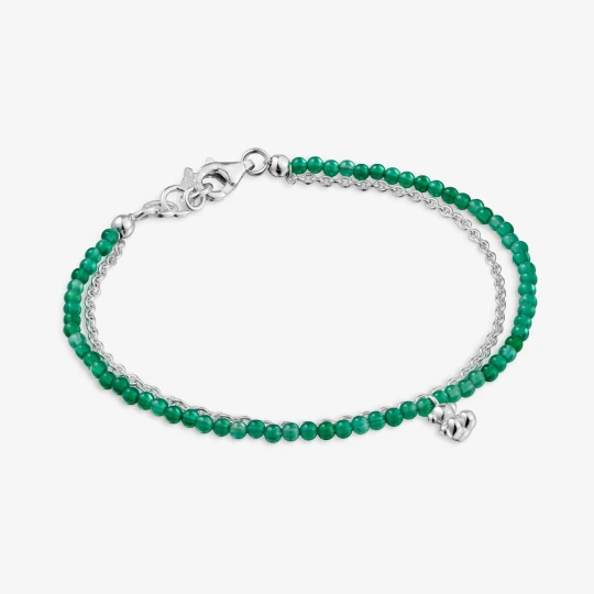 Zdjęcie produktu Bransoletka Ze Srebra I Oszlifowanego Zielonego Chalcedonu Bold Bear - Tous