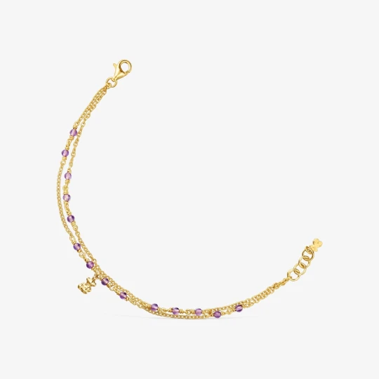 Zdjęcie produktu Bransoletka Ze Srebra Vermeil I Ametystu Bold Bear - Tous LILAC