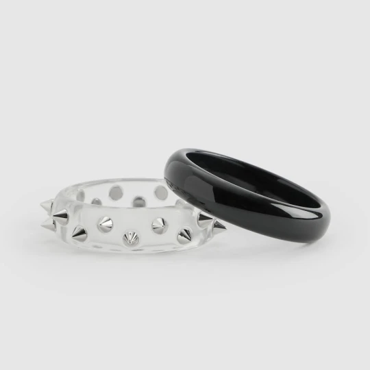 Zdjęcie produktu Bransoletki typu bangle z kolcami 2-pak House