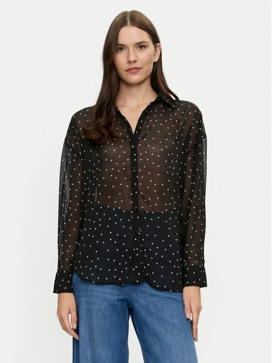 Zdjęcie produktu Brave Soul Koszula LSH-272DOTTIBLK Czarny Regular Fit