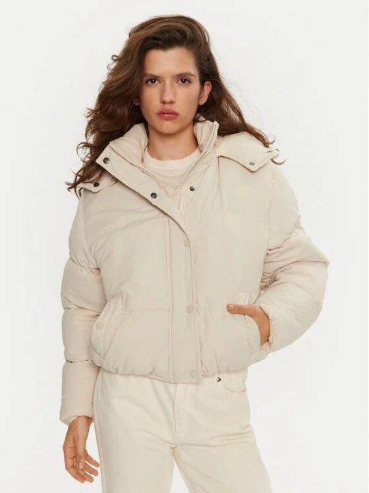 Zdjęcie produktu Brave Soul Kurtka puchowa LJK-BUNNYCREAM Écru Oversize Kremowy
