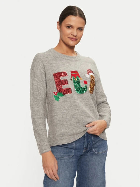 Zdjęcie produktu Brave Soul Sweter LKX-230ELF Szary Regular Fit