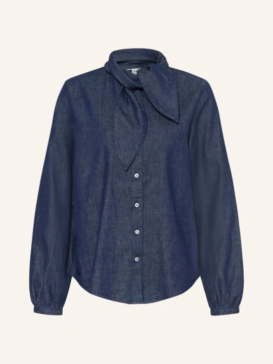 Zdjęcie produktu Brax Bluzka Jeansowa Velia Z Odpinanym Kokardką blau GRANATOWY