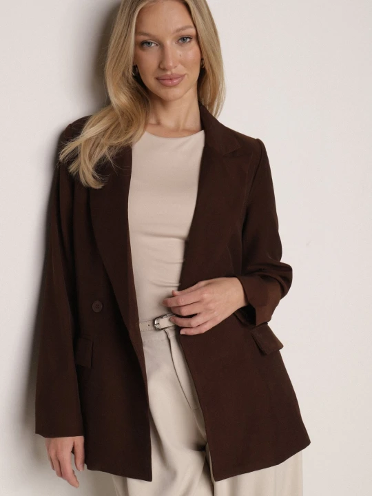 Zdjęcie produktu Brązowa Dwurzędowa Marynarka w Stylu Oversize Clazara Elsa.m By May