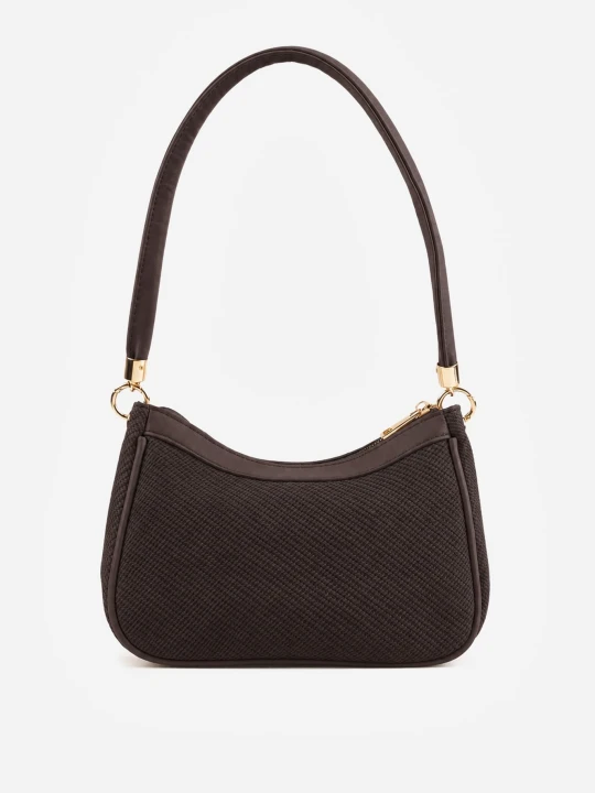 Zdjęcie produktu Brązowa Klasyczna Torebka Bagietka z Dodatkowym Paskiem Crossbody Kassenope Caely