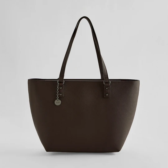 Zdjęcie produktu Brązowa torba shopper z zawieszką House