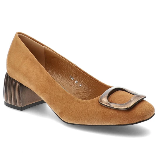 Zdjęcie produktu Brązowe Czółenka Espirito Eleganckie Buty Damskie