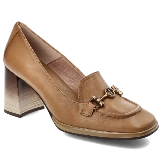 Zdjęcie produktu Brązowe Półbuty Hispanitas Skórzane Eleganckie Buty Na Obcasie