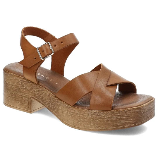 Zdjęcie produktu Brązowe Sandały Armodo Eleganckie Obuwie Damskie