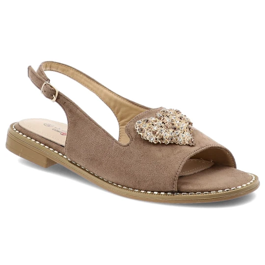 Zdjęcie produktu Brązowe Sandały S.Barski Eleganckie Obuwie Damskie