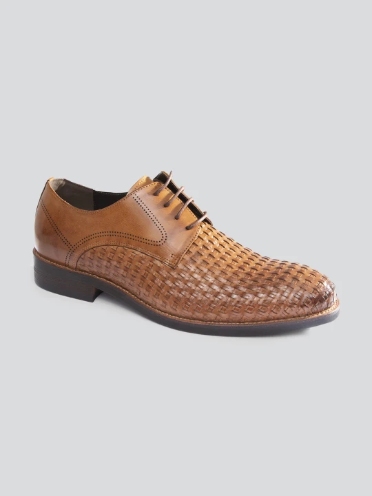 Zdjęcie produktu Brązowe skórzane buty męskie 01019A80MNA Giacomo Conti