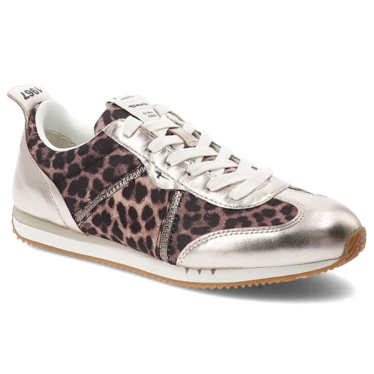 Zdjęcie produktu Brązowe Sneakersy Tamaris Modne Obuwie Damskie Leopard