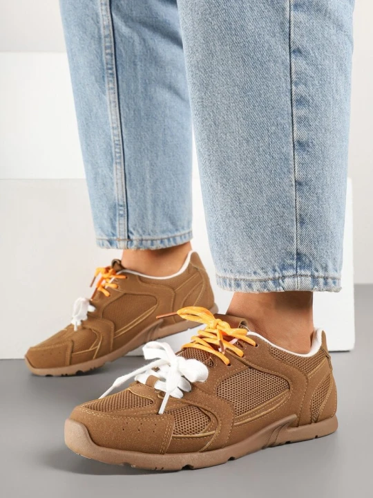 Zdjęcie produktu Brązowe Sneakersy z Dwoma Parami Sznurówek Silfita Super Mode