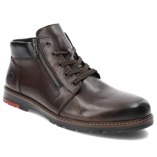 Zdjęcie produktu Brązowe Trzewiki Rieker Eleganckie Buty Męskie