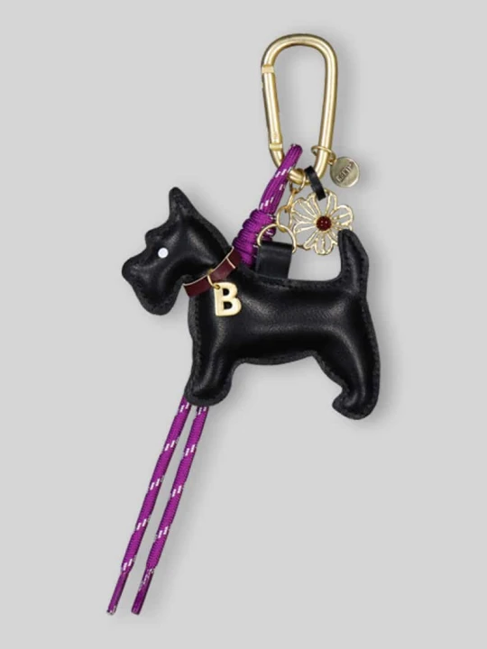 Zdjęcie produktu Brelok do kluczy z detalem z logo model 'Bag Charm Dog' Barts Czarny