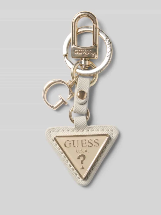 Zdjęcie produktu Brelok do kluczy z detalem z logo model 'Gilda' Guess Złamany biały