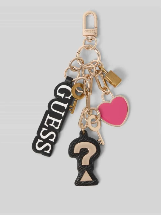 Zdjęcie produktu Brelok do kluczy z Detal z logo Model 'Multi Charm' Guess Czarny