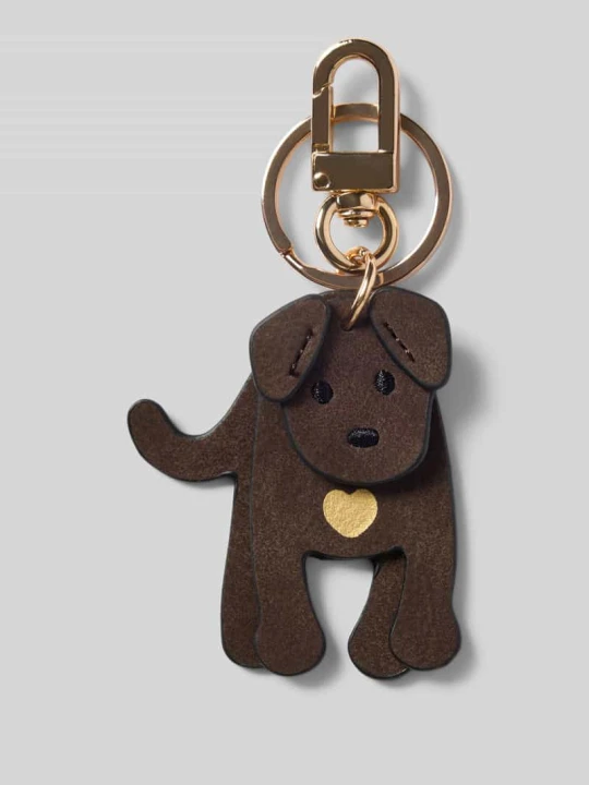 Zdjęcie produktu Brelok do kluczy z fakturowanym wzorem model 'My Dog' Seidenfelt Ciemnobrązowy