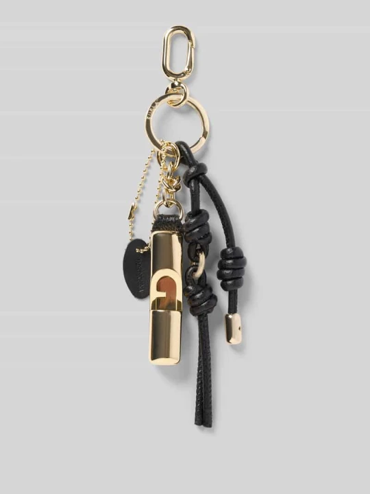 Zdjęcie produktu brelok do kluczy z karabińczykiem model 'IRIDE' Furla Czarny