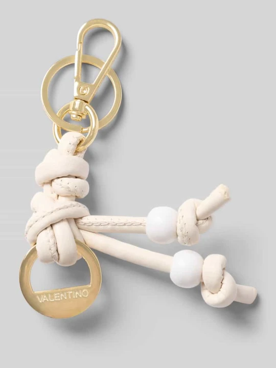 Zdjęcie produktu Brelok do kluczy z obszyciem ozdobnymi kamieniami model 'Eloura' VALENTINO BAGS Biały