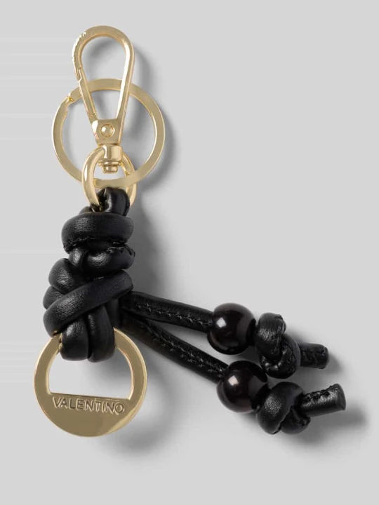 Zdjęcie produktu Brelok do kluczy z obszyciem ozdobnymi kamieniami model 'Eloura' VALENTINO BAGS Czarny