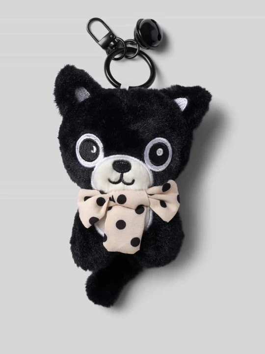 Zdjęcie produktu Brelok do kluczy z ozdobną kokardą model 'My Fluffy Cat' Seidenfelt Czarny