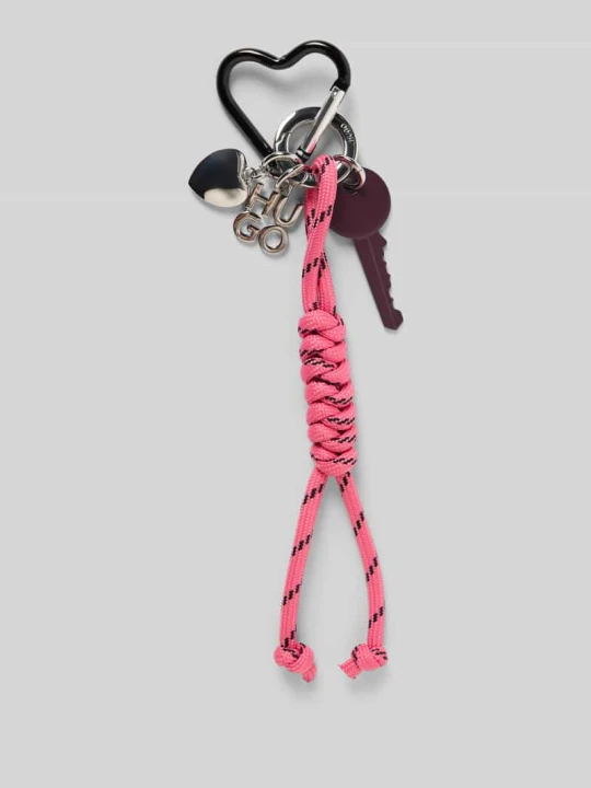 Zdjęcie produktu Brelok do kluczy w kopertowy styl Kurdel Model 'NEEKO_CHARM' Hugo Mocnoróżowy
