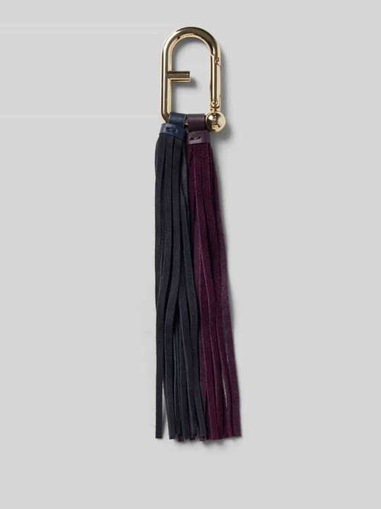 Zdjęcie produktu Brelok do kluczy z prawdziwej skóry model 'NUVOLA FRINGE' Furla Ciemnoniebieski
