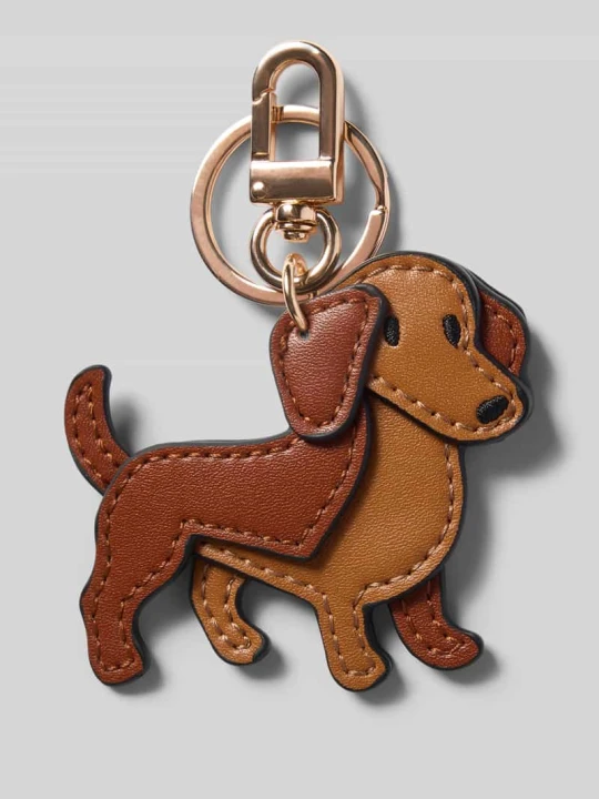 Zdjęcie produktu Brelok do kluczy z zapięciem na karabińczyk model 'My Dachshund' Seidenfelt Jasnobrązowy