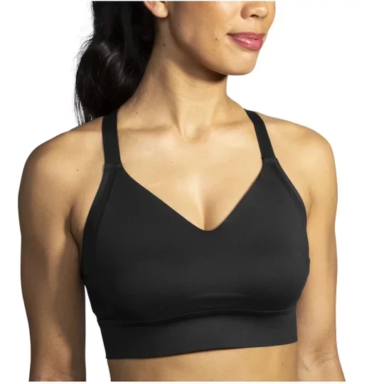 Zdjęcie produktu Brooks Drive Interlace Run Bra 350082001, Damskie, Czarne, biustonosze sportowe, poliester, rozmiar: 32CD