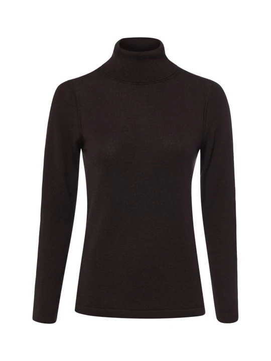 Zdjęcie produktu brookshire bluzka z golfem Kobiety Wełna merino brązowy