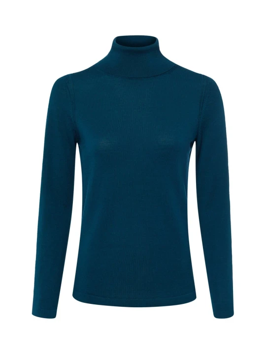 Zdjęcie produktu brookshire bluzka z golfem Kobiety Wełna merino niebieski
