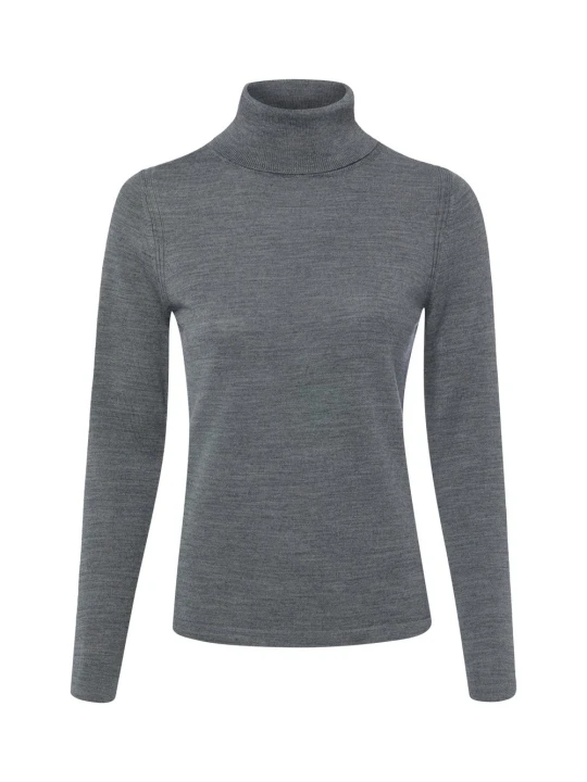 Zdjęcie produktu brookshire bluzka z golfem Kobiety Wełna merino szary